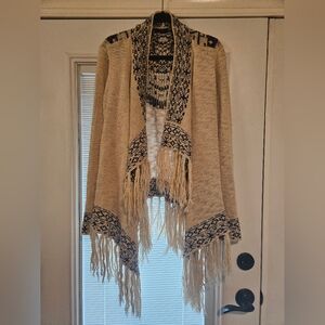 Festival Vibes Blu pepper size L fringe cardigan/sweater Hippie Chic